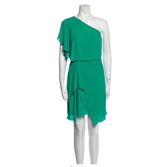 Halston Heritage One-Shoulder Mini Dress - Picture 1 of 13